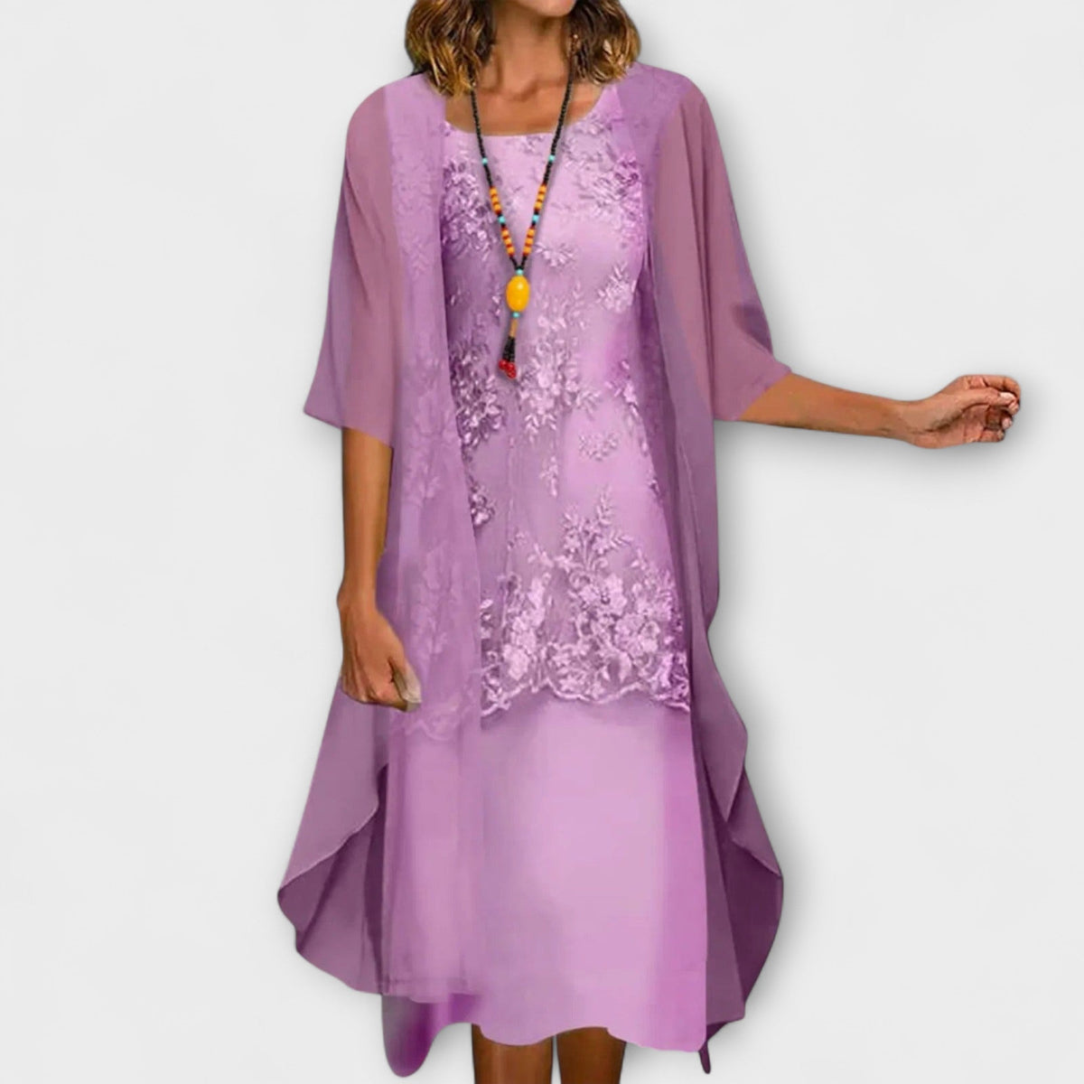 Danielle - Vestidos Elegantes de Duas Peças em Chiffon