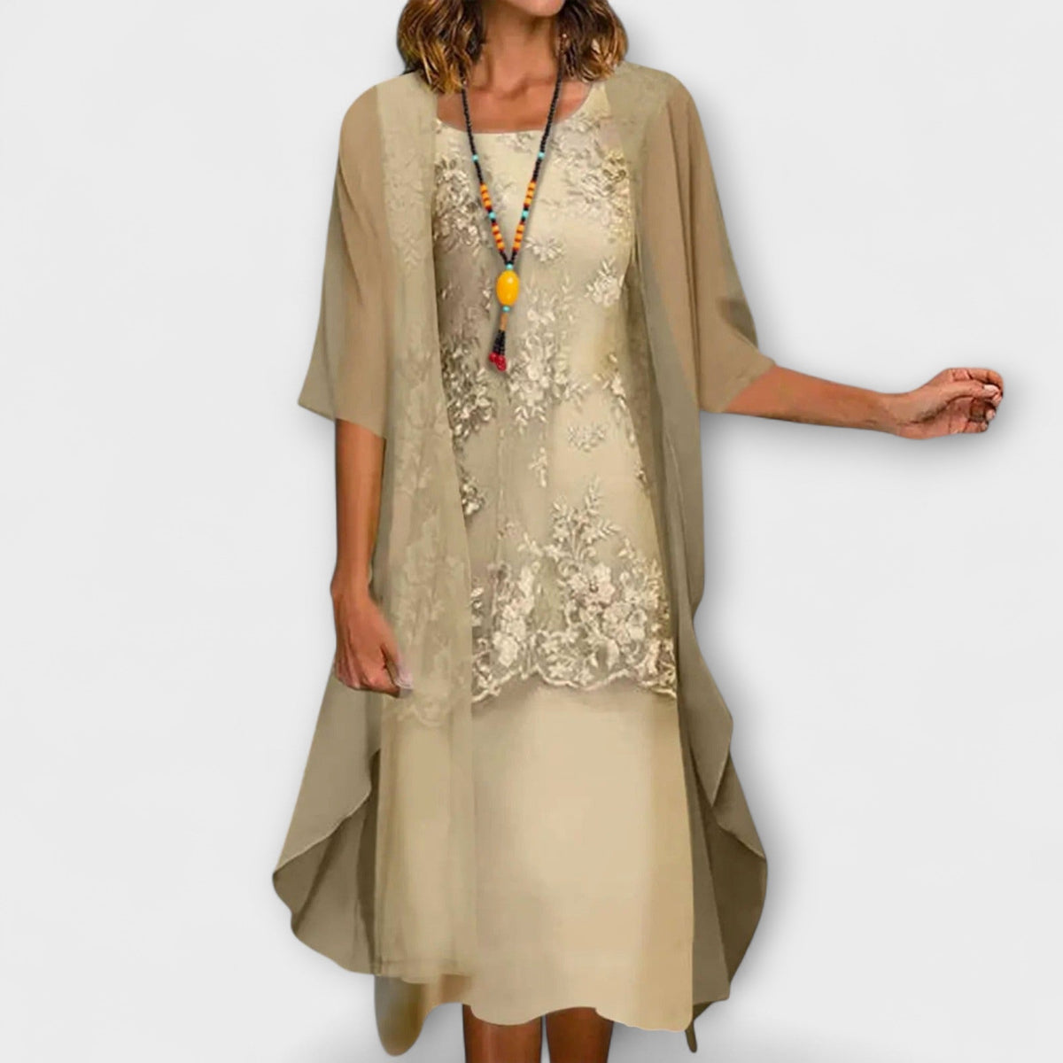 Danielle - Vestidos Elegantes de Duas Peças em Chiffon