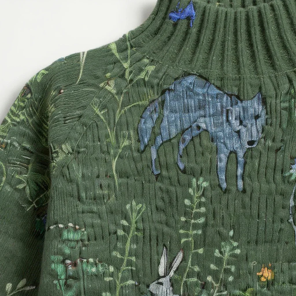 Hana - Camisola de Malha Aconchegante com Estampado