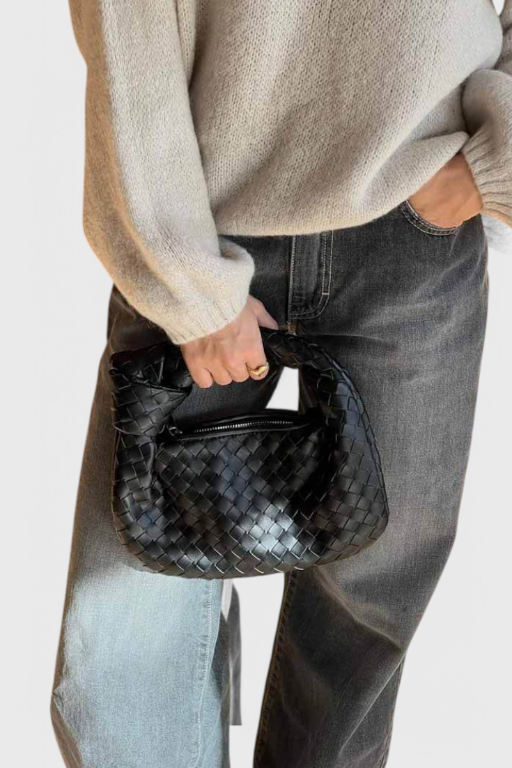 Sage Mala Satchel Mini Entrançada