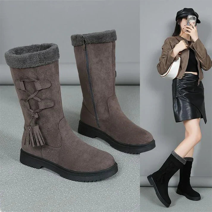 Lidia - Botas de Inverno com Sola Grossa e Forro Quente