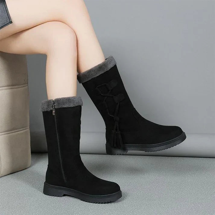 Lidia - Botas de Inverno com Sola Grossa e Forro Quente