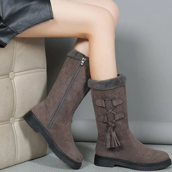 Lidia - Botas de Inverno com Sola Grossa e Forro Quente