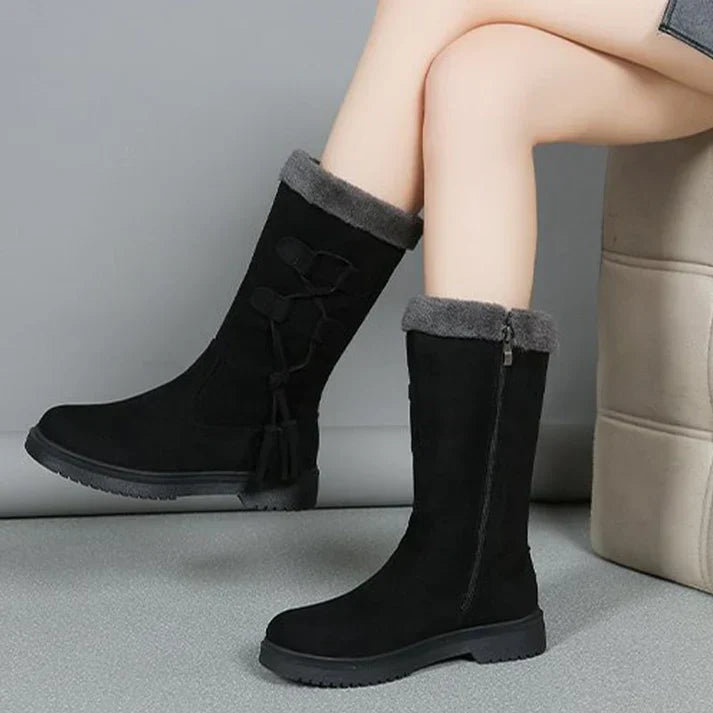Lidia - Botas de Inverno com Sola Grossa e Forro Quente