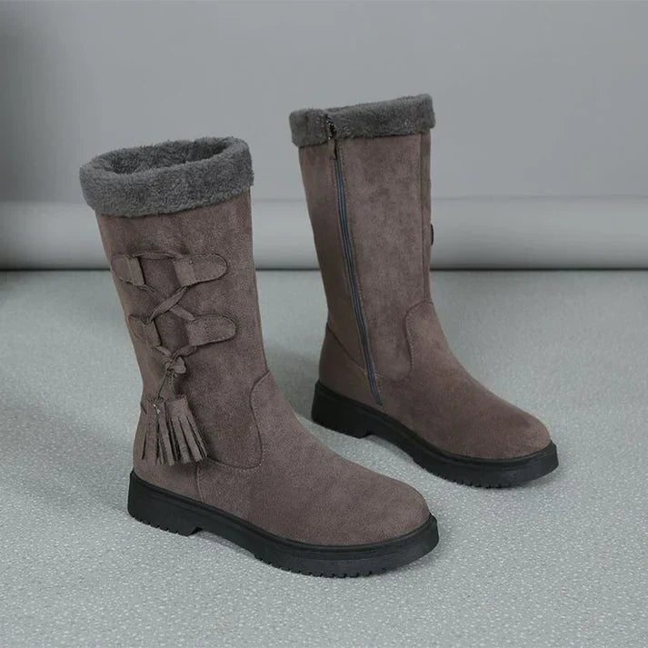 Lidia - Botas de Inverno com Sola Grossa e Forro Quente