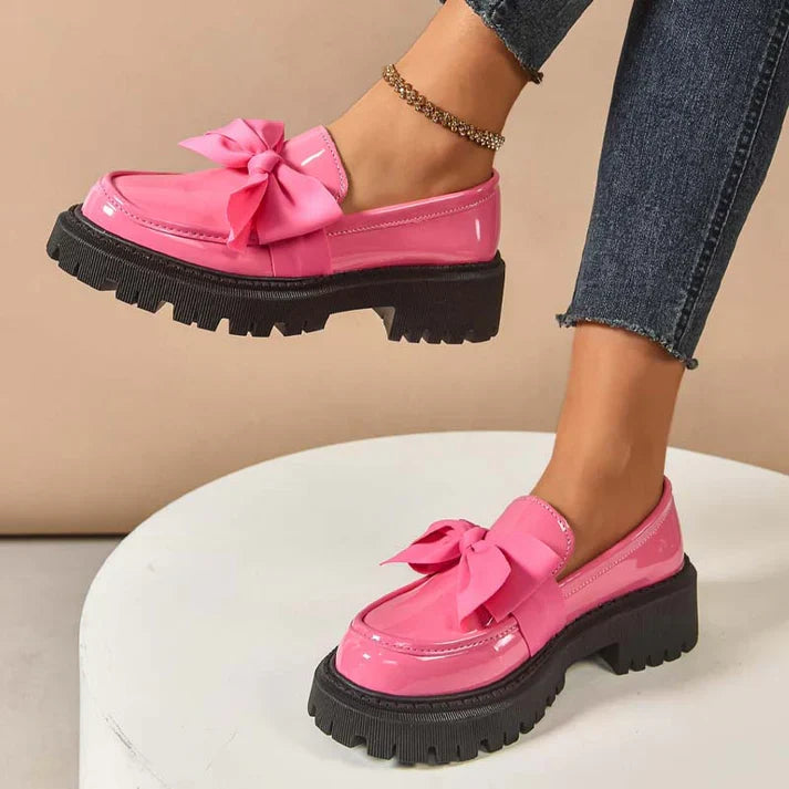 Violeta - Mocassins de Plataforma com Laço