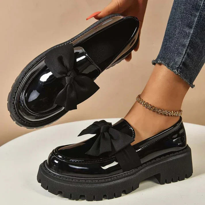 Violeta - Mocassins de Plataforma com Laço