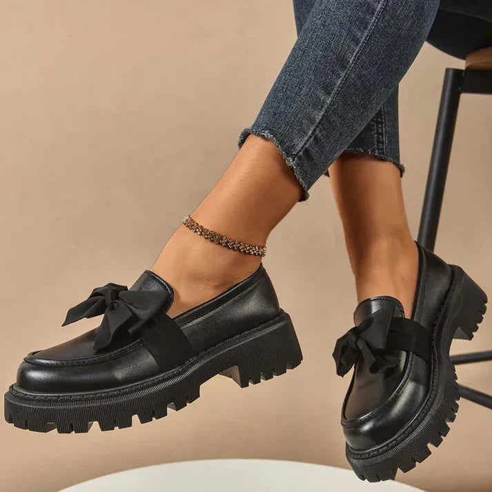 Violeta - Mocassins de Plataforma com Laço