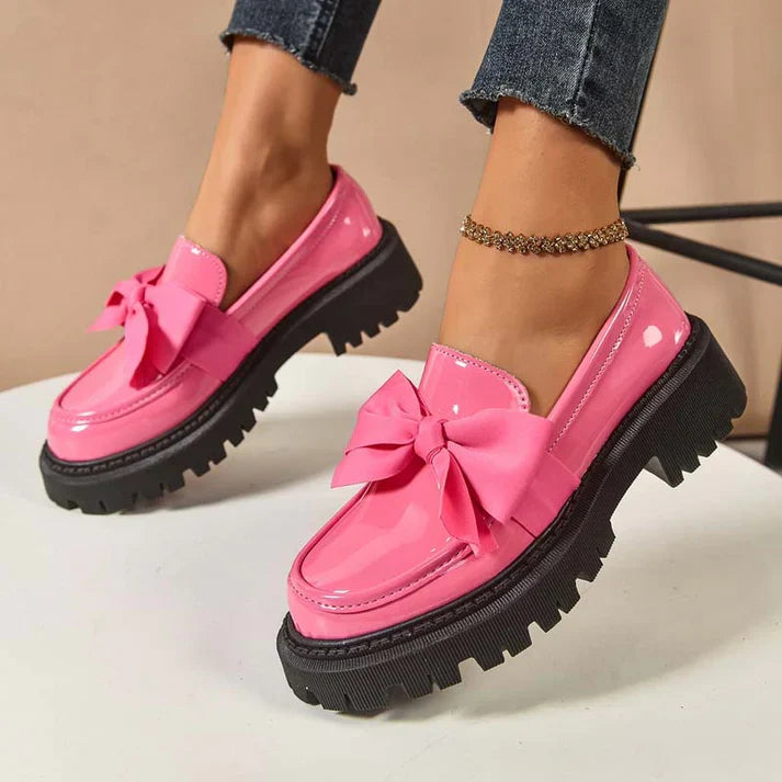 Violeta - Mocassins de Plataforma com Laço
