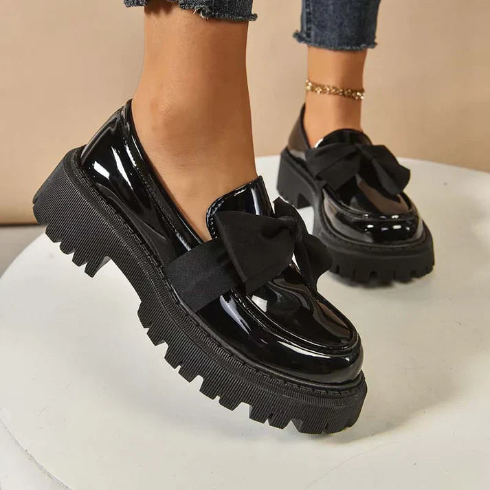 Violeta - Mocassins de Plataforma com Laço