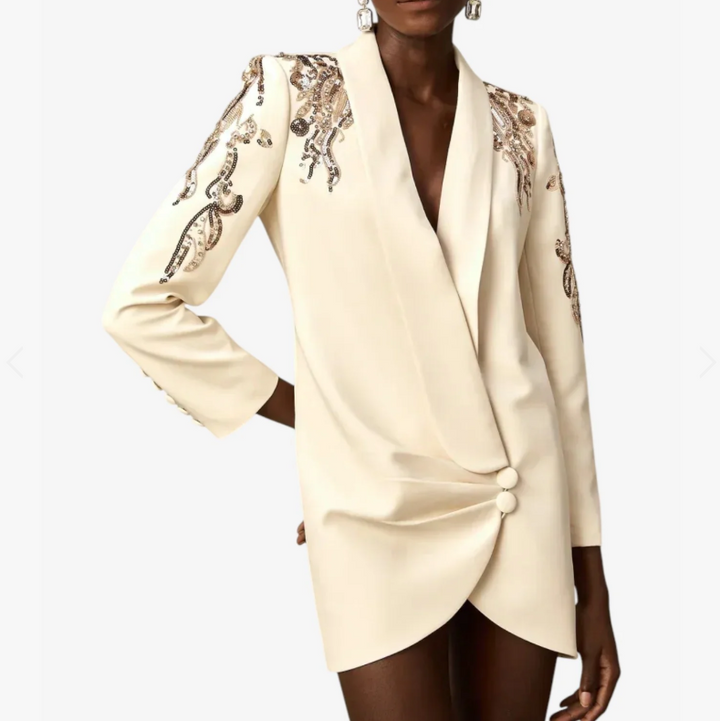 Gisela™ | Elegante Vestido Estilo Blazer Bordado