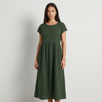 Chira - Vestido Midi com Mangas Curtas