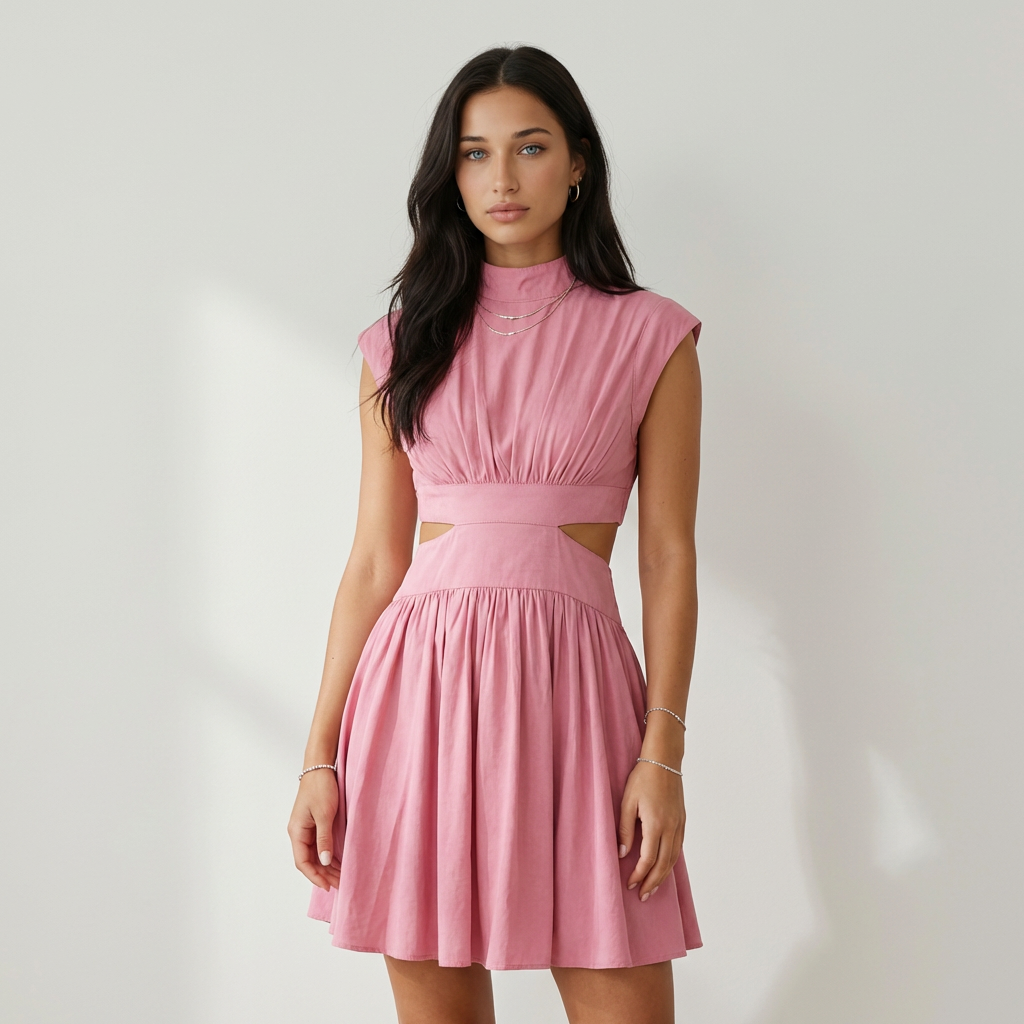 Alessandra Vestido Mini com Abertura