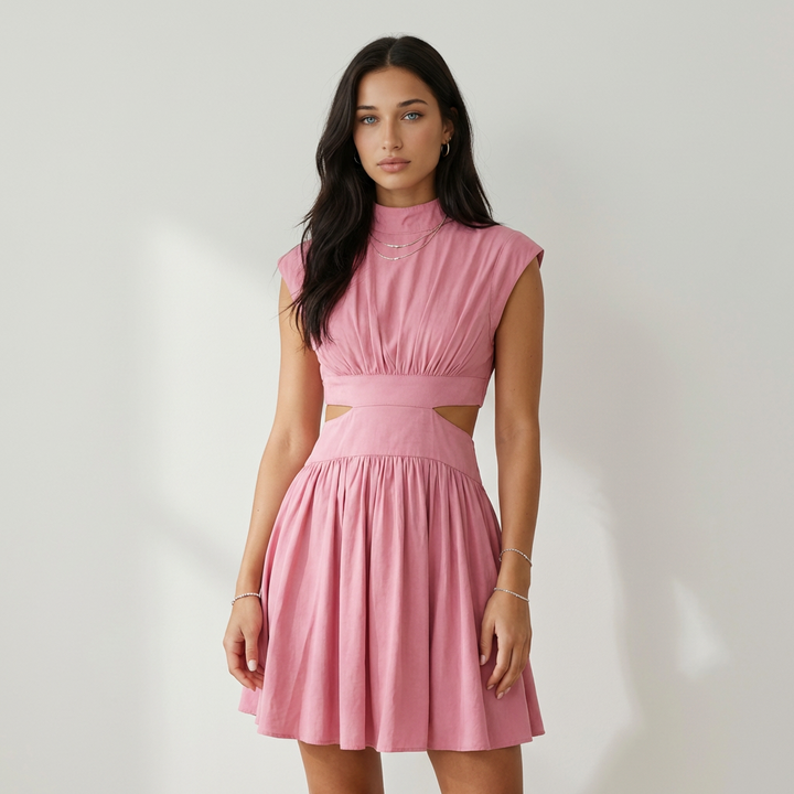 Alessandra Vestido Mini com Abertura