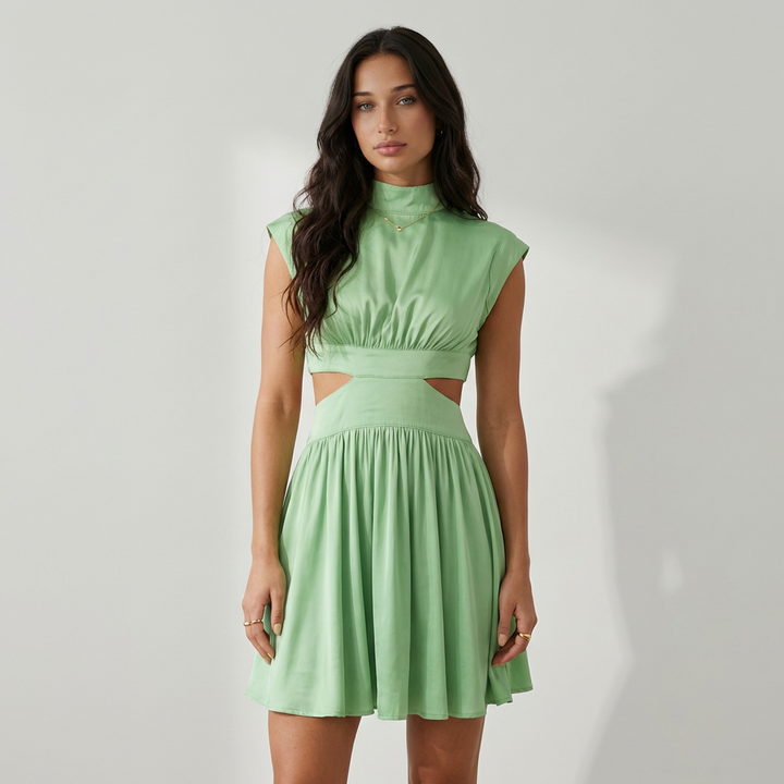 Alessandra Vestido Mini com Abertura