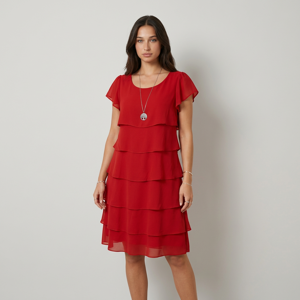 Martina Vestido Midi com Folhos
