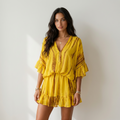 Alejandra Vestido Boho Amarelo