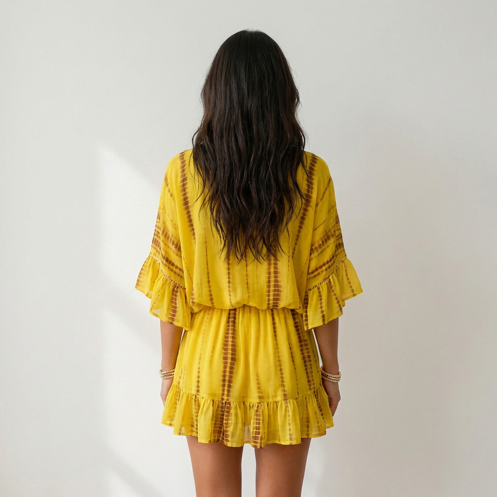 Alejandra Vestido Boho Amarelo