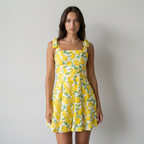 Lucía Vestido Floral Amarelo